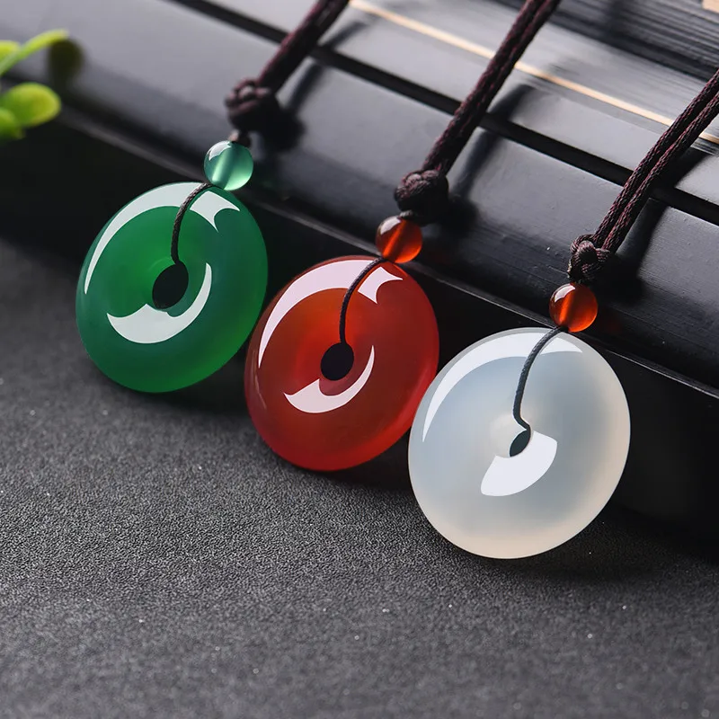 Women'S Fashion Jewellery - Naturalny wielokolorowy jadeitowy wisiorek w kształcie