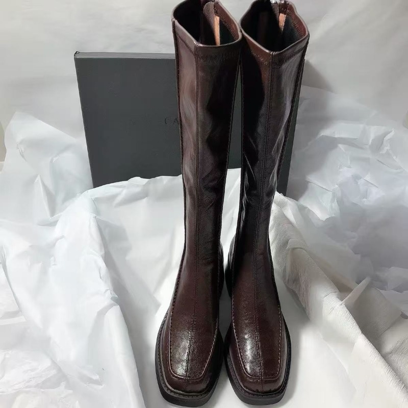 Damskie długie buty z okrągłym – Women'S Fashion Knee High Boots recenzja i cena