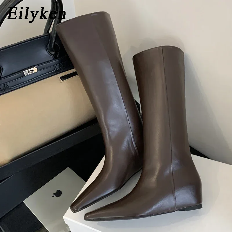 Eilyken Miękkie Skórzane Szpic – Women'S Fashion Knee High Boots recenzja i cena