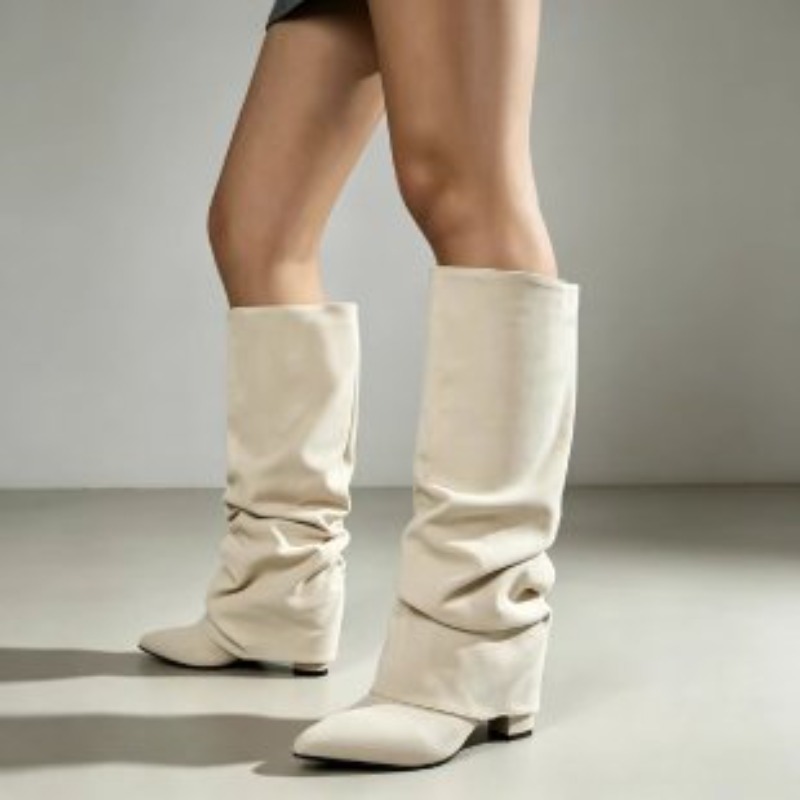 Modne, retro botki damskie na  – Women'S Fashion Knee High Boots recenzja i cena